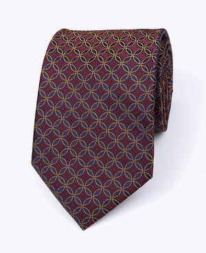 Cravatta Rosso n°3 Fantasia Uomo in Poliestere «Edmond»
