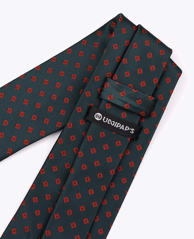 Cravatta Verde Fantasia Uomo in Poliestere «Edmond»