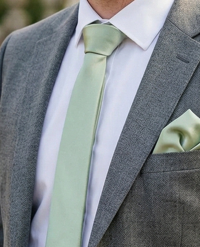 Cravatta Verde n°1 Uomo in Poliestere «Anatole»