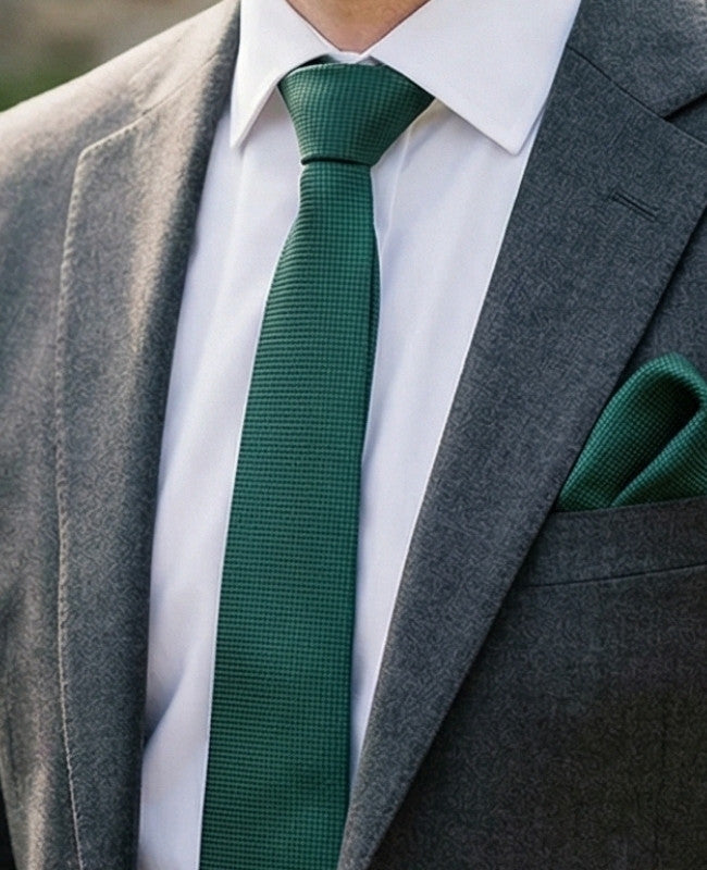 Cravatta Verde n°2 Uomo in Poliestere «Martin»