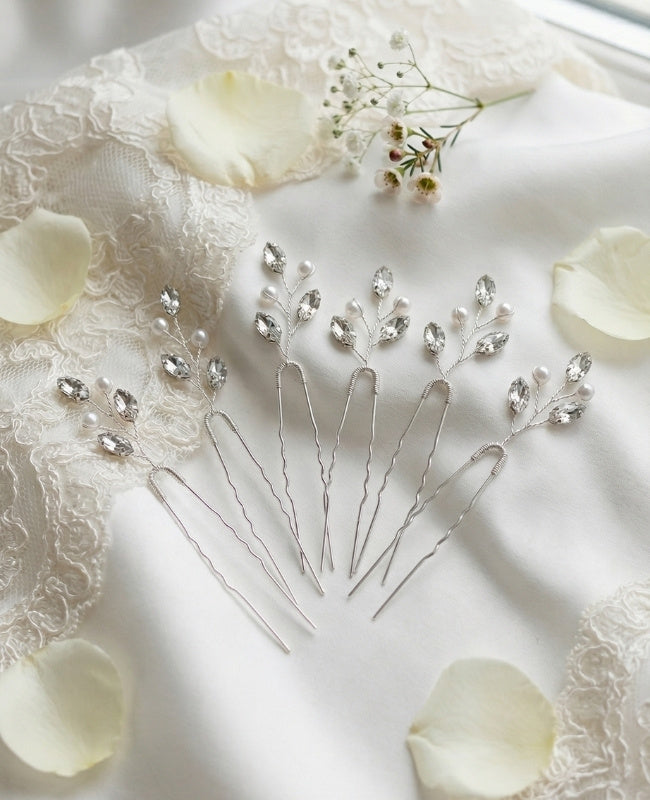 Spilla Floreale Argento Donna «Camille»
