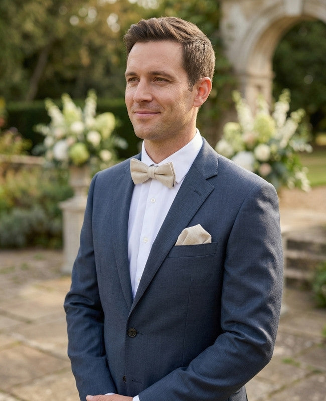 Papillon Beige n°1 Uomo in Cotone «Oscar»