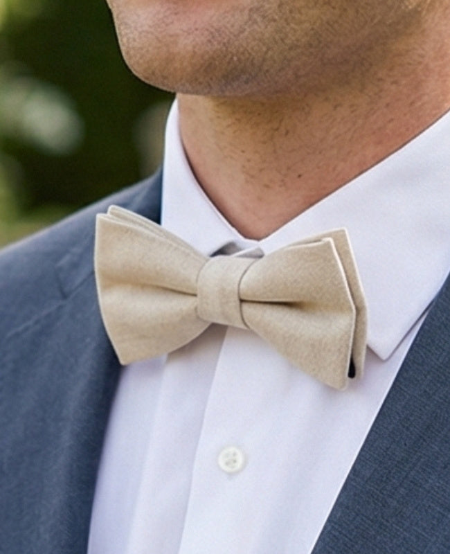 Papillon Beige n°1 Uomo in Cotone «Oscar»