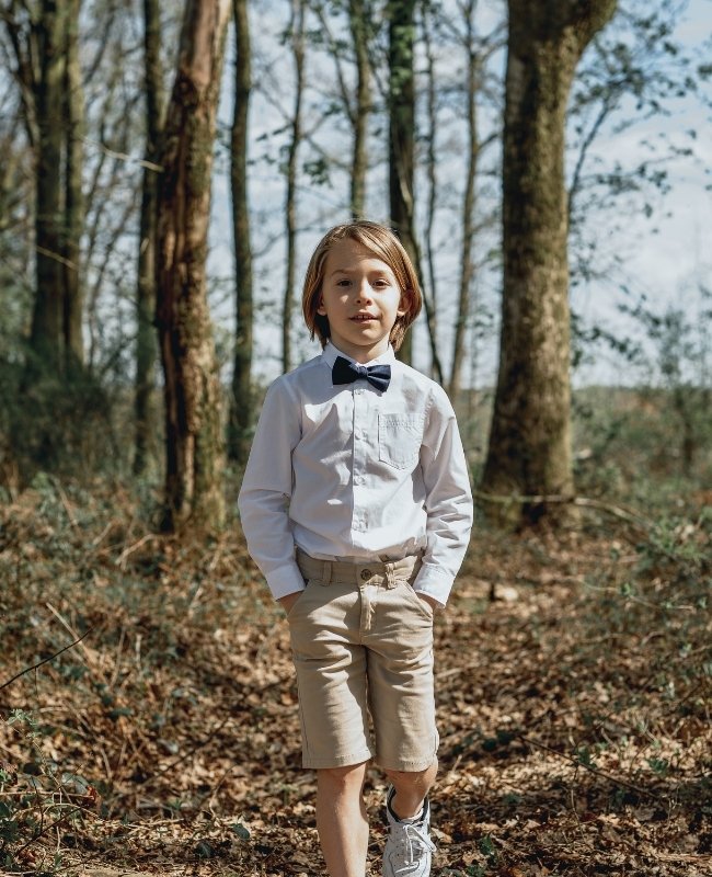 Papillon Blu n°1 Bambini in Poliestere «Lucien»