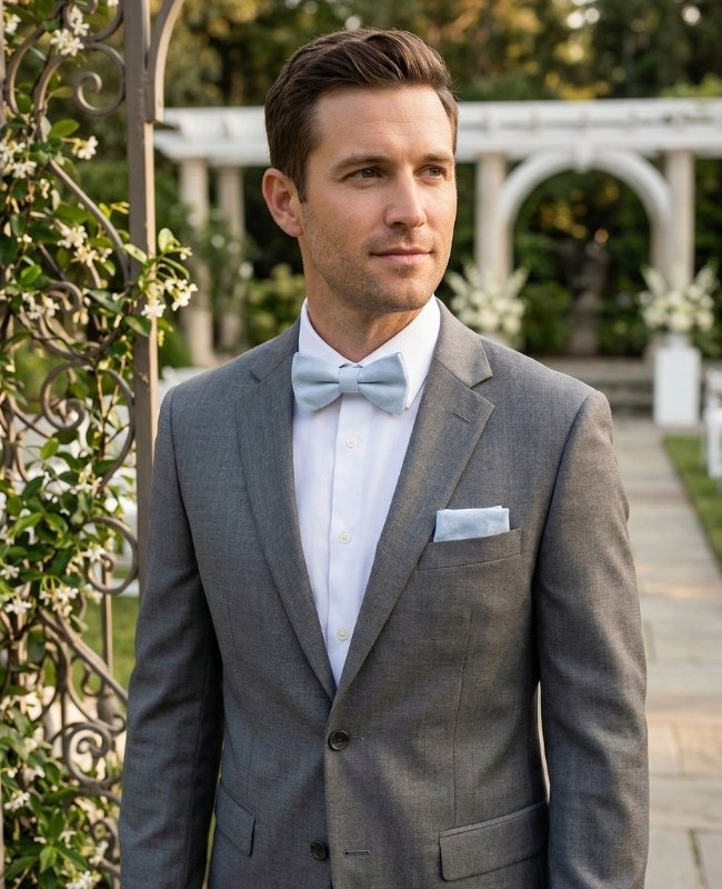 Papillon Blu n°6 Uomo in Lino «Basile»