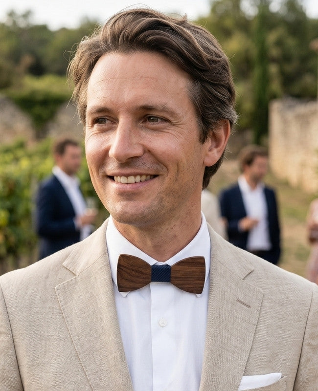 Papillon Blu Uomo in Legno «Ambroise»
