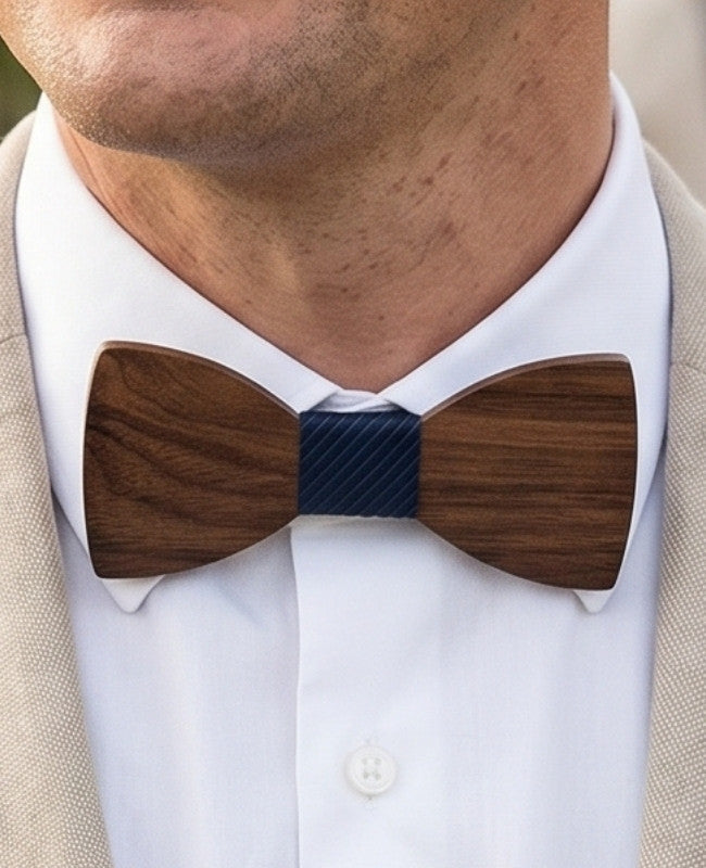 Papillon Blu Uomo in Legno «Ambroise»