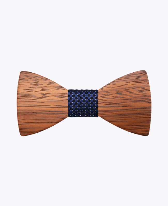 Noeud Papillon Bleu Homme en Bois «Arsène»
