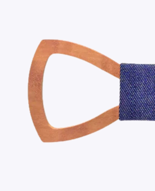 Papillon Blu Uomo in Legno «Émile»