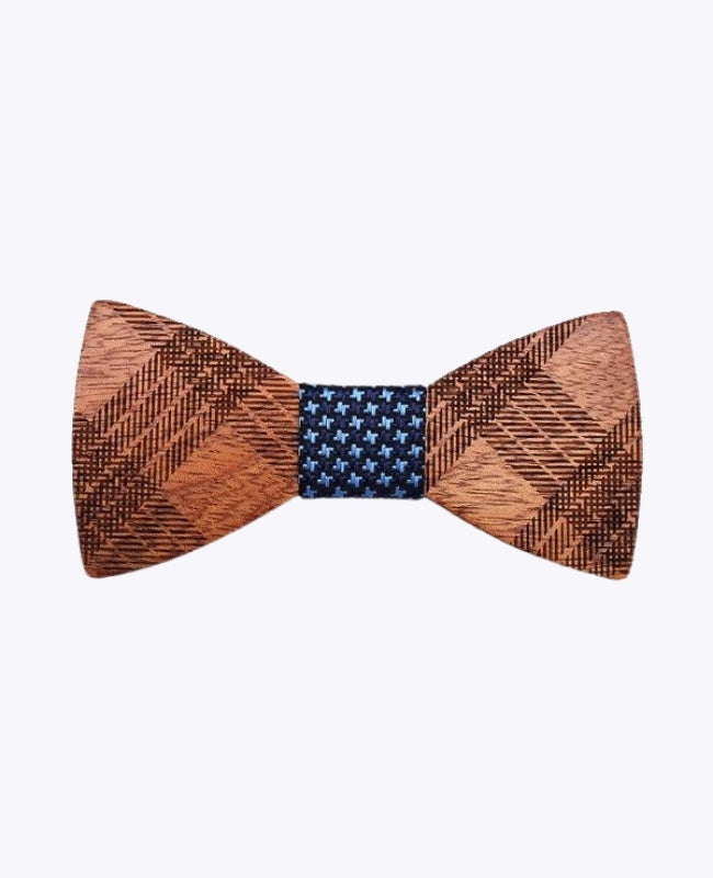 Noeud Papillon Bleu Homme en Bois «Hector»