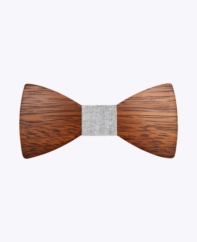 Papillon Grigio Uomo in Legno «Arsène»