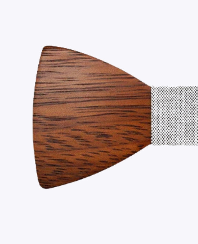 Noeud Papillon Gris Homme en Bois «Arsène»
