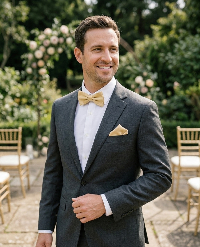 Papillon Giallo n°2 Uomo in Poliestere «Anatole»