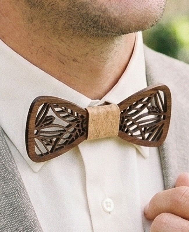 Noeud Papillon Liège Homme en Bois «César»