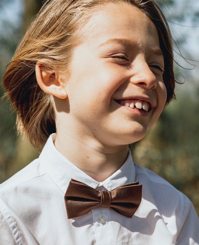 Papillon Marrone Bambini in Poliestere «Lucien»