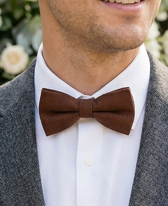 Papillon Marrone n°2 Uomo in Lino «Basile»