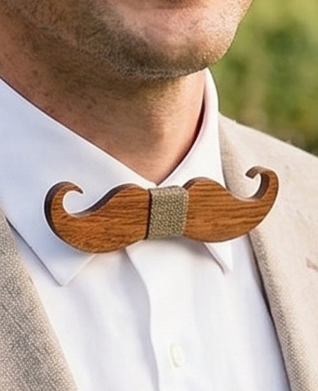 Noeud Papillon Marron Homme en Bois «Hippolyte»