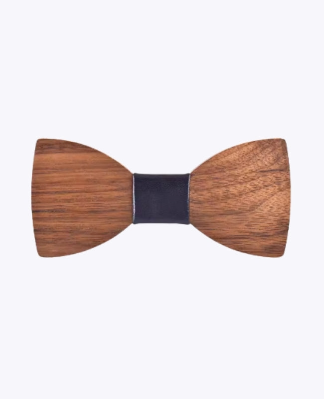 Noeud Papillon Noir Homme en Bois «Ambroise»