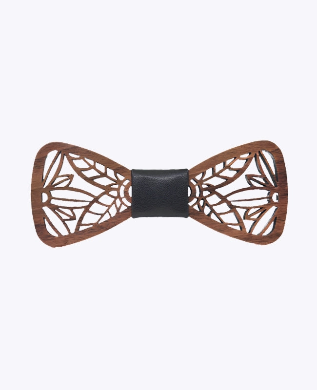 Papillon Nero Uomo in Legno «César»