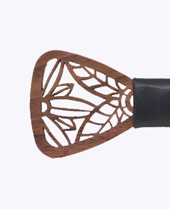 Papillon Nero Uomo in Legno «César»