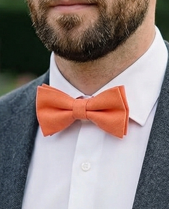 Noeud Papillon Orange n°3 Homme en Coton «Oscar»
