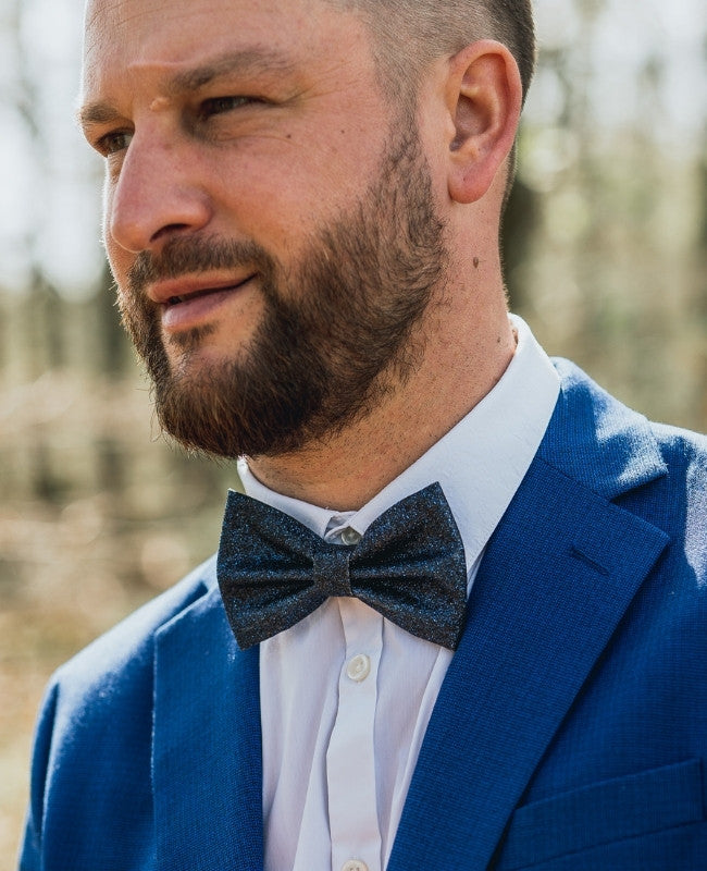 Papillon Con Paillettes Blu n°4 Uomo in Poliestere «Olive»