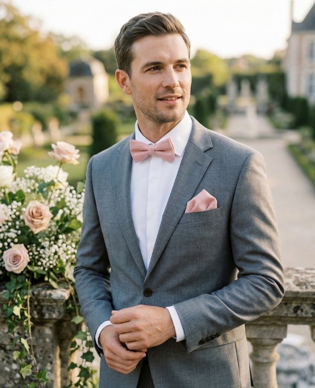 Noeud Papillon Rose n°2 Homme en Coton «Oscar»