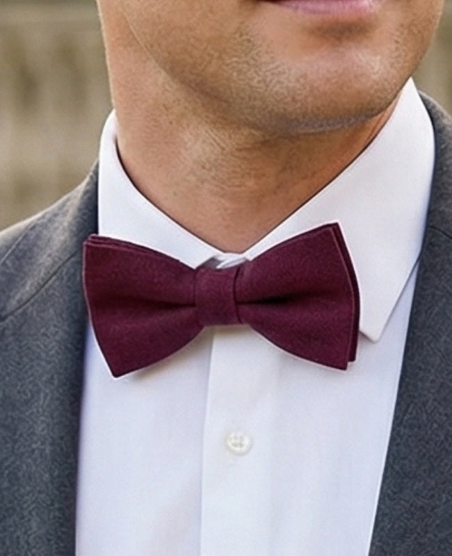 Papillon Rosso n°1 Uomo in Lino «Basile»