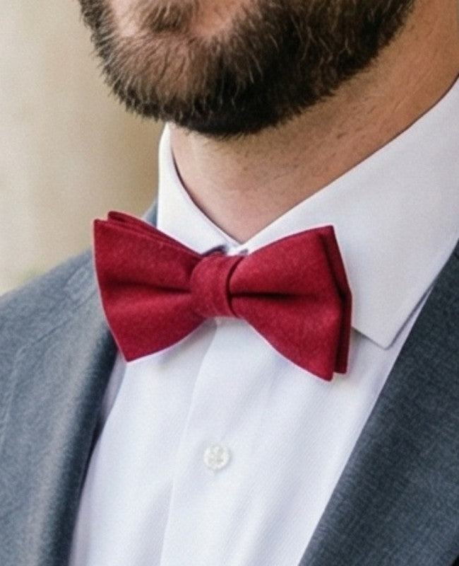 Papillon Rosso n°2 Uomo in Lino «Basile»