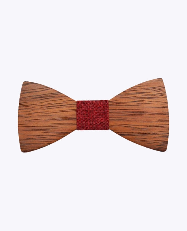 Papillon Rosso Uomo in Legno «Arsène»