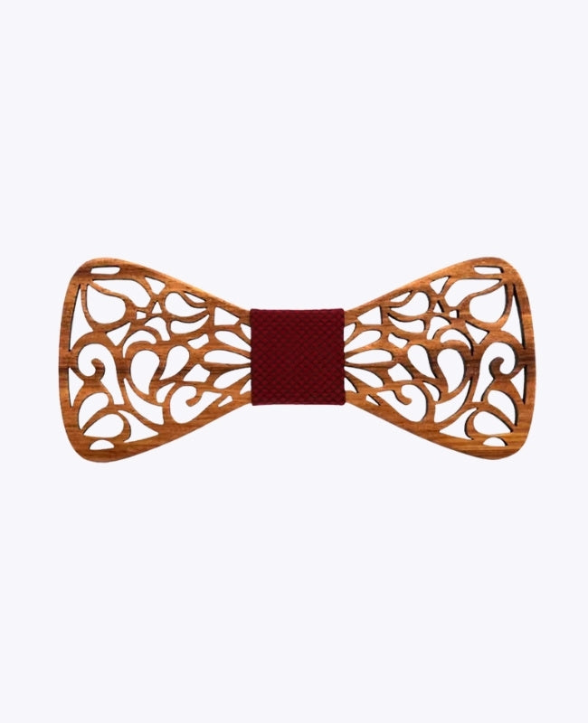 Papillon Rosso Uomo in Legno «Hercule»