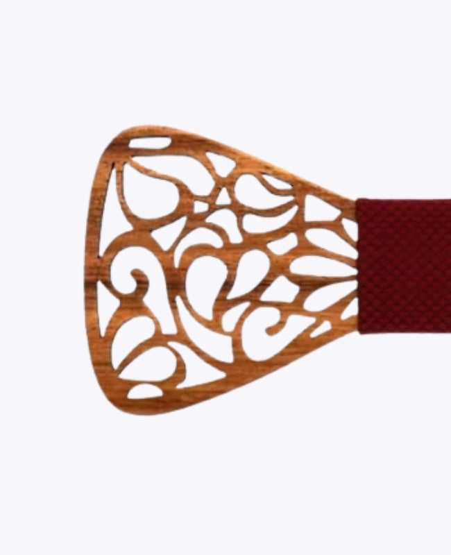 Papillon Rosso Uomo in Legno «Hercule»