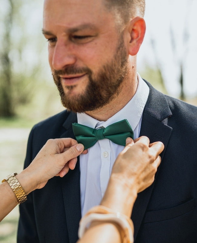Papillon Verde n°1 Uomo in Poliestere «Jules»