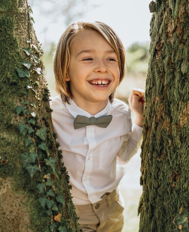 Noeud Papillon Vert n°2 Enfant en Coton «Edgard»