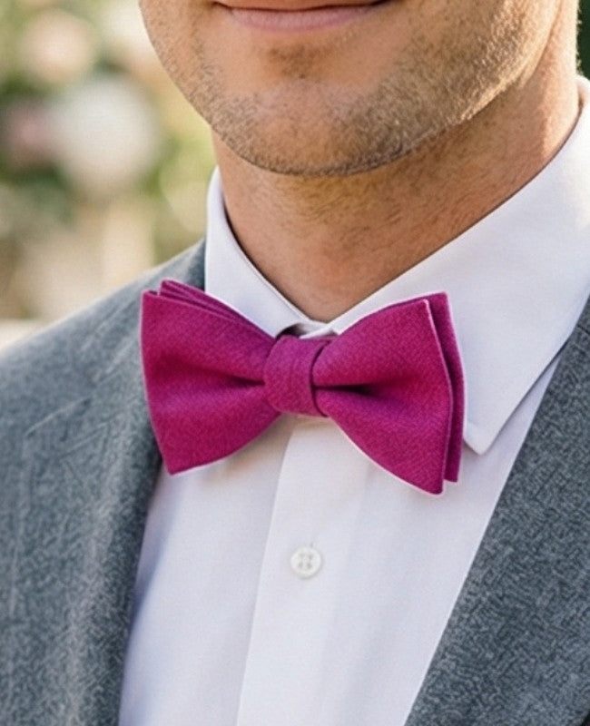 Noeud Papillon Violet n°1 Homme en Lin «Basile»