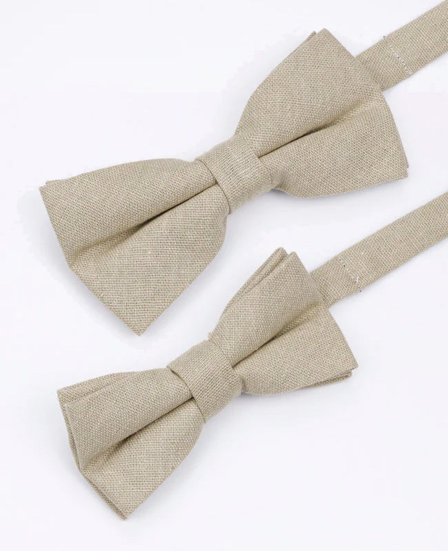 Papillon Beige n°2 Padre & Figlio in Lino «Basile»