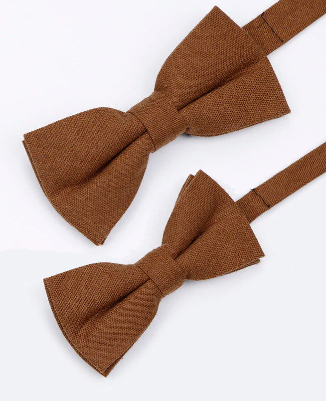 Papillon Marrone n°1 Padre & Figlio in Lino «Basile»