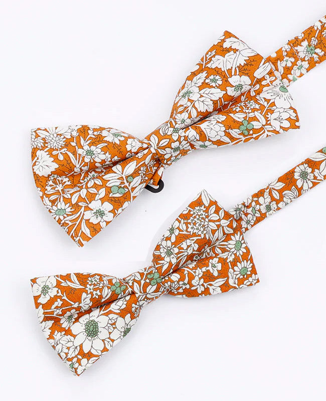 Papillon Liberty Arancione Padre & Figlio in Cotone «Clovis»