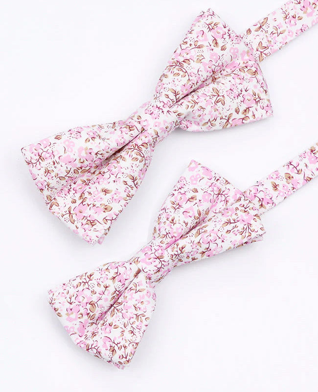 Papillon Liberty Rosa n°4 Padre & Figlio in Cotone «Gaspard»