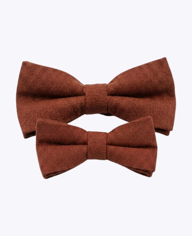 Papillon Terracotta Padre & Figlio in Cotone «Edgard»