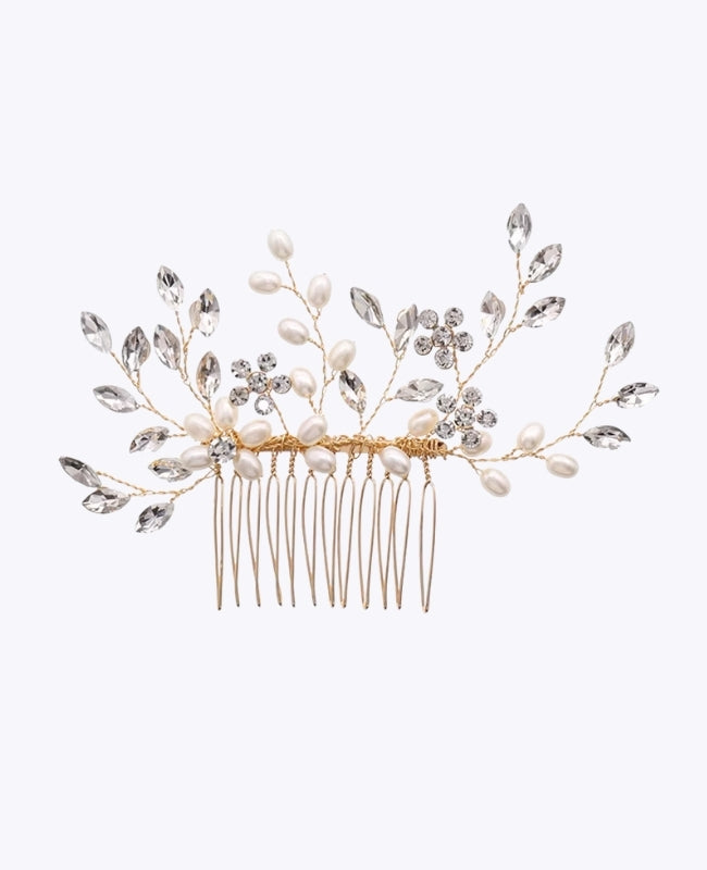 Pettine da sposa Floreale Oro n°1 Donna «Élise»