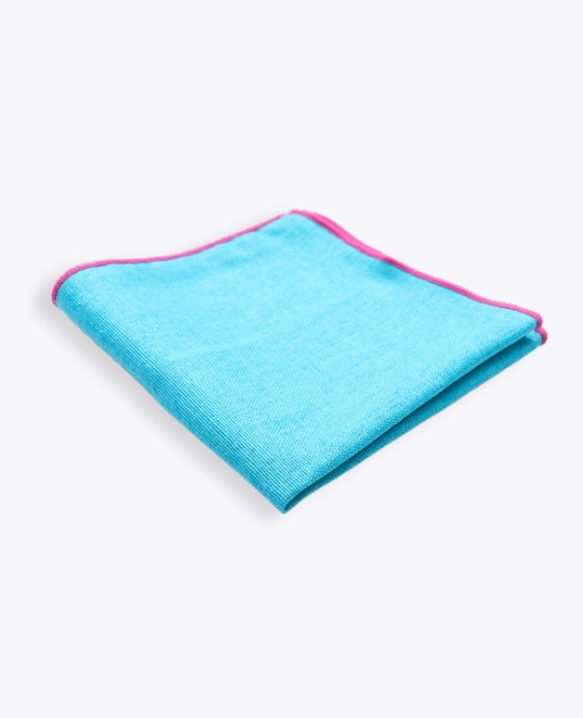 Fazzoletto da taschino Blu n°1 in Lino «Basile»