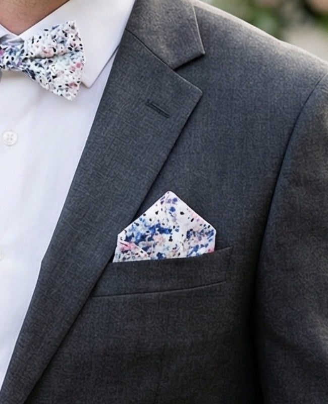 Pochette de Costume Liberty Blanc n°1 en Coton «Charles»