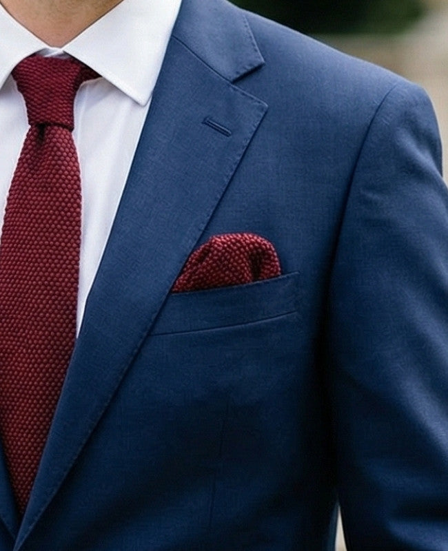 Fazzoletto da taschino Rosso n°1 in Maglia «Léon»