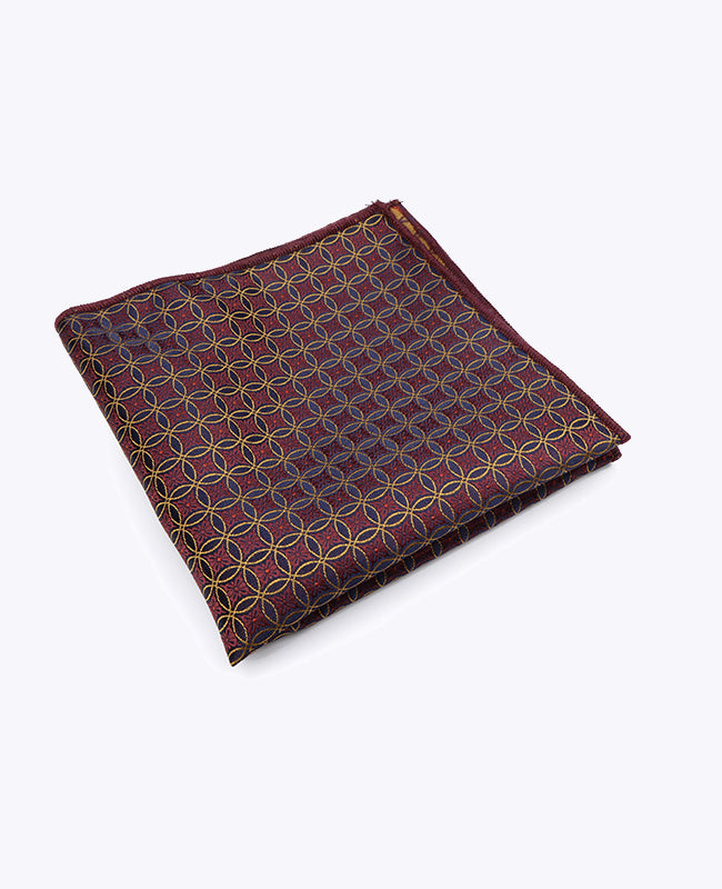 Fazzoletto da taschino Rosso n°3 Fantasia in Poliestere «Edmond»