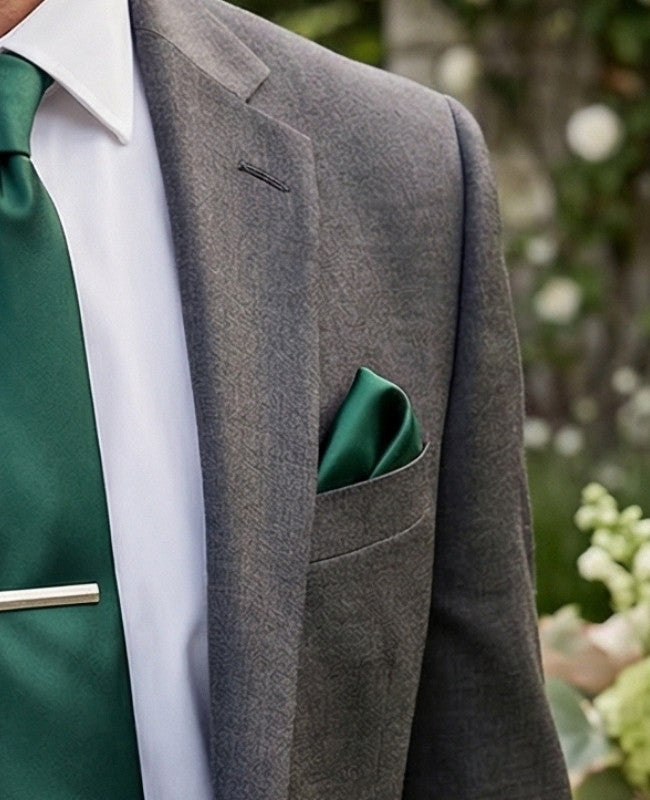 Fazzoletto da taschino Verde in Poliestere «Jules»