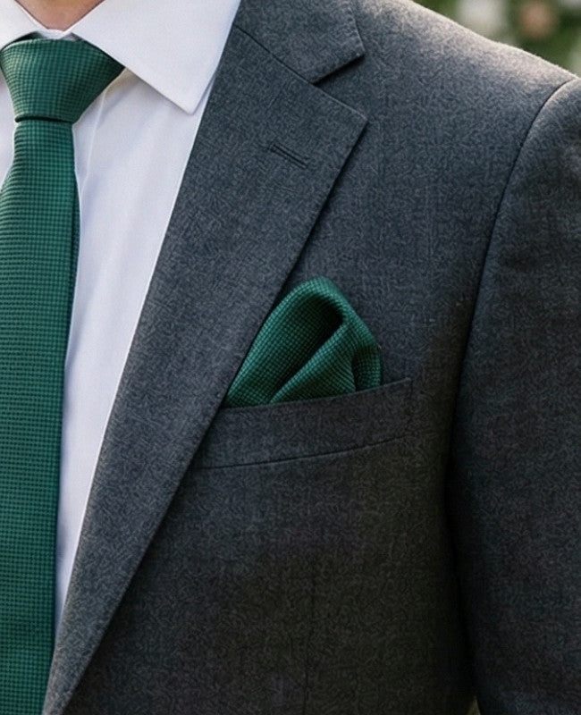 Fazzoletto da taschino Verde n°2 in Poliestere «Martin»
