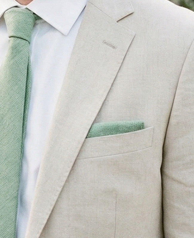 Fazzoletto da taschino Verde n°2 in Effetto Velluto «Simon»