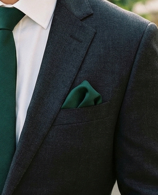Fazzoletto da taschino Verde n°4 in Poliestere «Anatole»