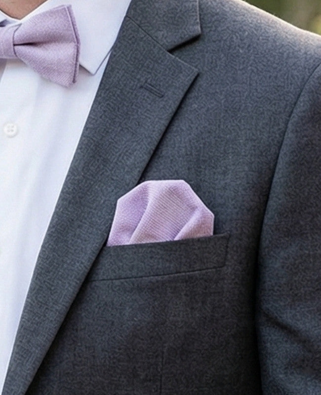 Pochette de Costume Violet en Coton «Edgard»